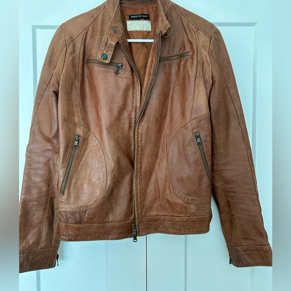 Authentic Italian Brown Leather Jacket